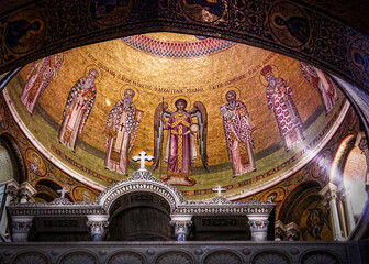 Fototapeta na wymiar Inside the holy sculpture in. Jerusalem
