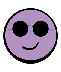 Cool Smiley Vector, Elements and Symbol
