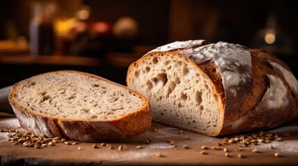 Coarse bread. Generative AI