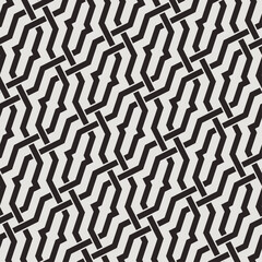Seamless pattern with intersecting stripes, poly lines, polygons. Abstract ornament in Arabic style. Arabesque.