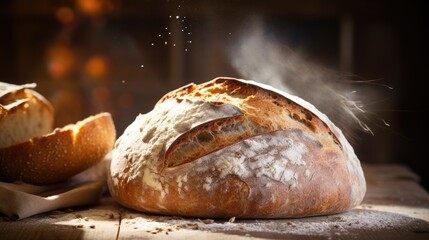 Coarse bread. Generative AI