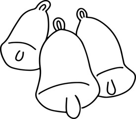 Cute doodle christmas. Simple coloring card holidays design element, nursing