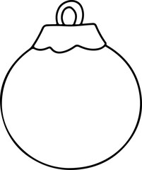 Cute doodle christmas. Simple coloring card holidays design element, nursing