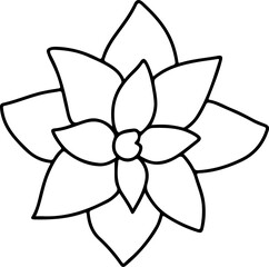 Cute doodle christmas. Simple coloring card holidays design element, nursing