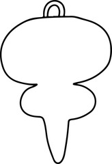 Fototapeta premium Cute doodle christmas. Simple coloring card holidays design element, nursing