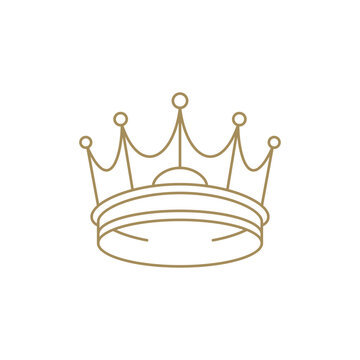 recommend clip art: Minimalist premium monarchy crown jewelry king queen accessory fashion design line art icon vector