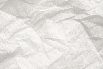 Abstract white crumpled and creased recycle paper texture background