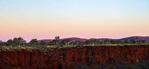 sunset in karijini