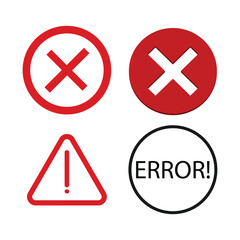 Obraz premium error icon vector