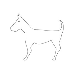 Dog line icon vector illustration symbol design