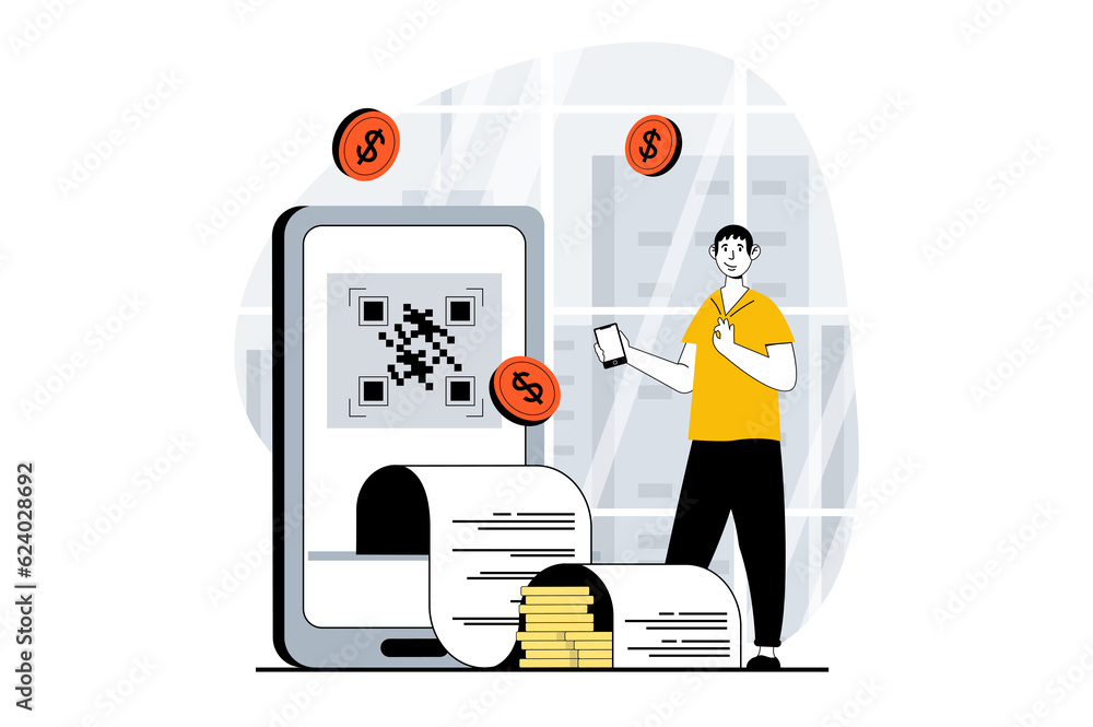 Poster employee hiring process concept with people scene in flat design for web. hr manager declined and ap