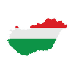 hungary map icon vector