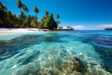 Fototapeta na wymiar Tropical Island By The Sea