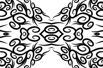 Beautiful symmetrical abstract batik line art pattern for background wallpaper textile or fashion 