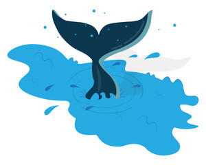 Whale Shark Tail Outside of the Ocean