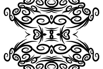 Beautiful symmetrical abstract batik line art pattern for background wallpaper textile or fashion 