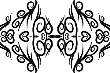 Beautiful symmetrical abstract batik line art pattern for background wallpaper textile or fashion 