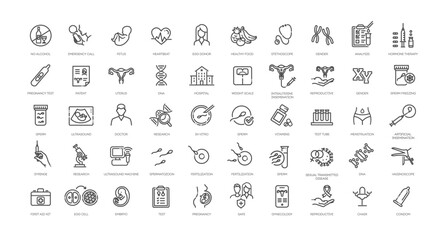 Set of reproductive health icons - 624036224