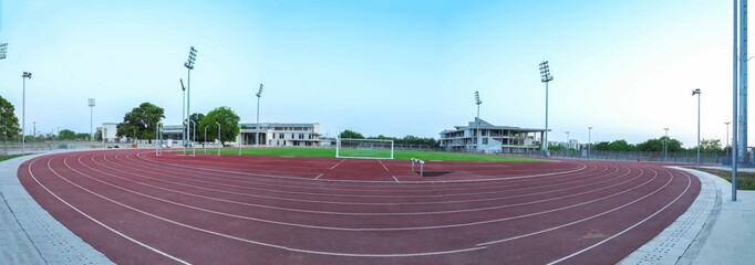 panorama view of track and field