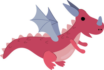 Cute hand drawn dragon. Symbol of 2024.