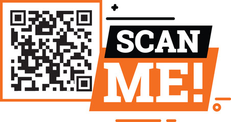 Scan me icon. Symbol or emblem. vector illustration