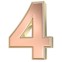 Number 3D Gold 