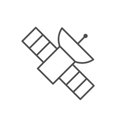 Space satellite line outline icon
