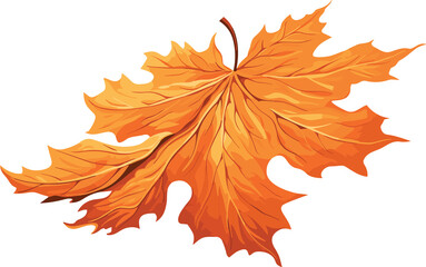 Obraz premium watercolor red and orange maple vector leaf.Generative AI.