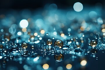 Gouttes d'au en gros plan, ia