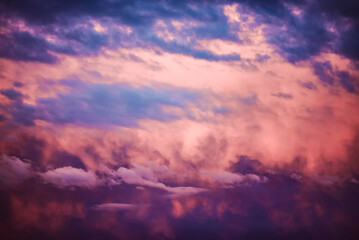 sky and clouds during an afterglow sunset 