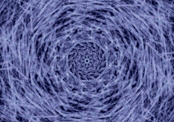 Nido con fondo geométrico en tono azul y negro