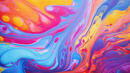 Oil paint poured and mixed to create a marbled effect, colorful art, multicolored oil art texture pictures Generative AI