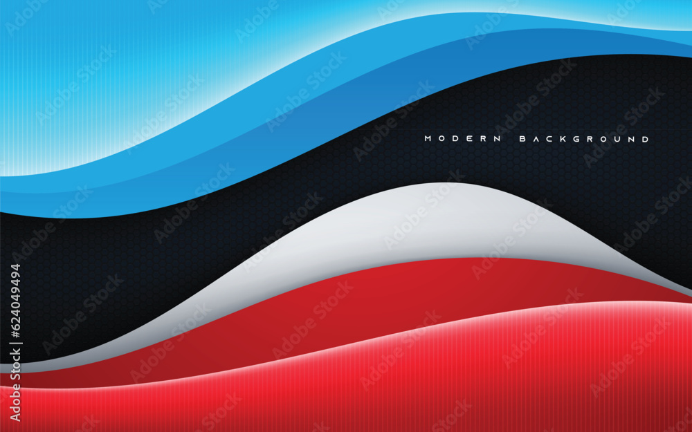 Poster blue and red modern dimension background with sparkling light effect