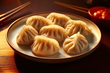 Obraz na płótnie Canvas food photography of dumpling super premium, rich, exclusive , look delicious