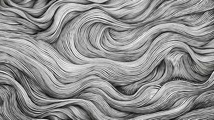 Obraz premium Wavy lines texture, abstract pattern. Modified Generative Ai Image.