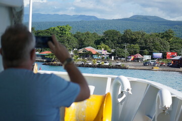 Ankunft mit Fähre auf Insel Savaii, Samoa