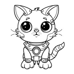 Robot cat coloring pages Png animals