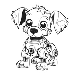 Obraz premium Robot Dog coloring pages Png animals