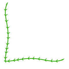Corner Green Leaf Element