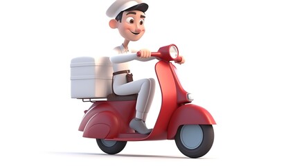 Delivery man concept, online order tracking, delivery home and office.illustration