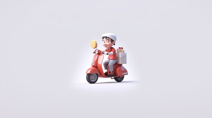 Delivery man concept, online order tracking, delivery home and office.illustration