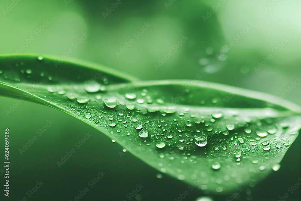 Poster green leaf background close up view. nature foliage abstract of leave texture for showing concept of