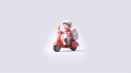Delivery man concept, online order tracking, delivery home and office.illustration