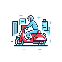 Delivery man concept, online order tracking, delivery home and office.illustration