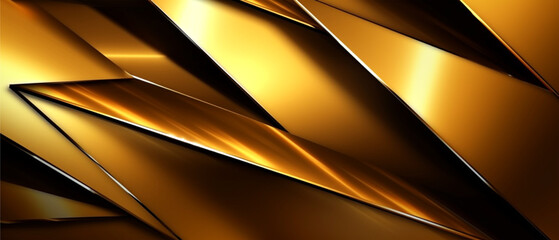 golden geometric background, generative ai