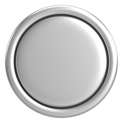 3D circle button. Empty button. 3D illustration.