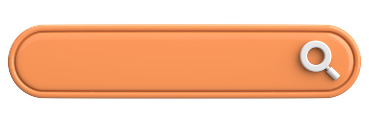 Search field. Search bar. 3D illustration.
