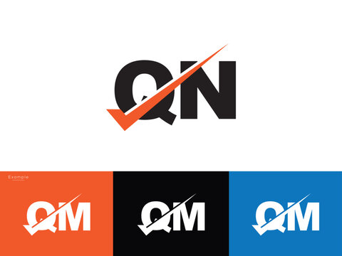 Unique Style qn nq Alphabet Letter Logo For You