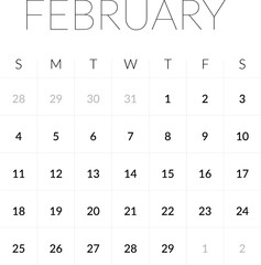 2024 calendar grid month design element