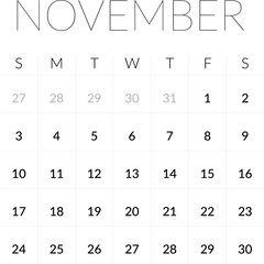 2024 calendar grid month design element